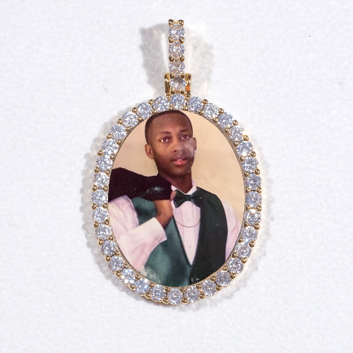 3D Oval Custom Picture Pendant