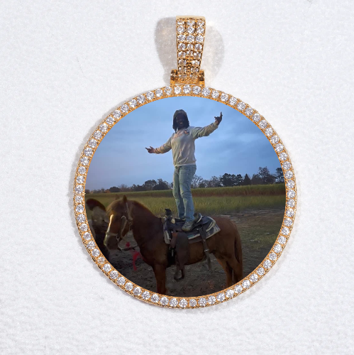 MEDIUM 3D CIRCLE CUSTOM PICTURE PENDANT