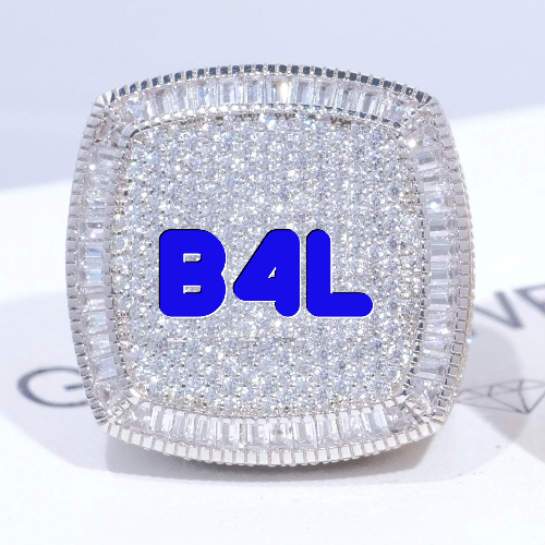 CUSTOM LETTER 3D ICED RING