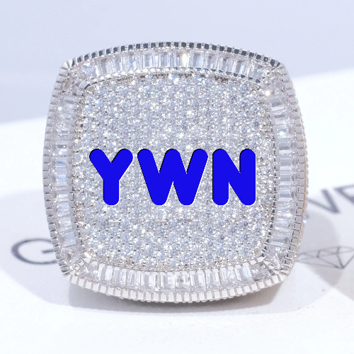 CUSTOM LETTER 3D ICED RING