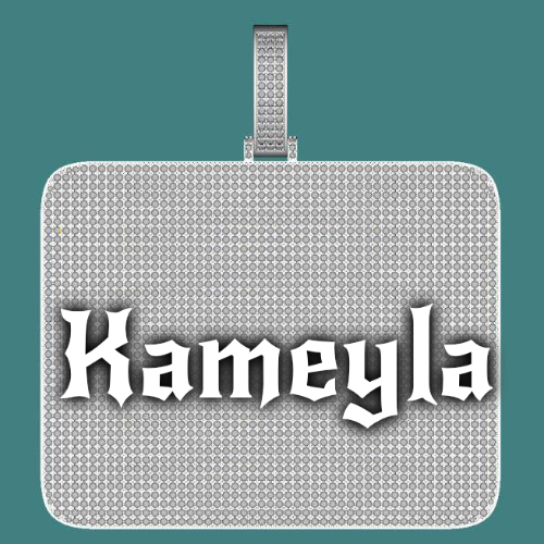 CUSTOM LETTER NECKLACE 3D BIG SQUARE