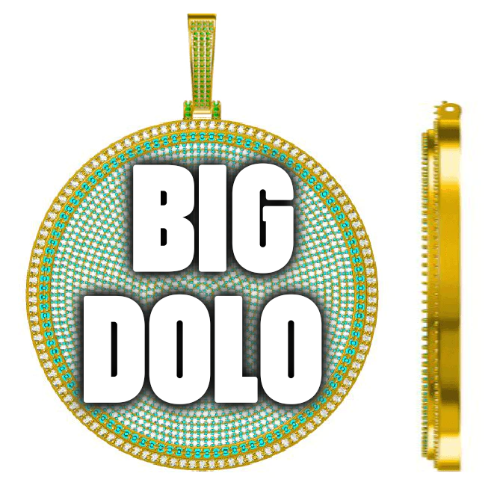 CUSTOM LETTER NECKLACE 3D BIG DISC