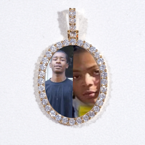 3D Oval Custom Picture Pendant
