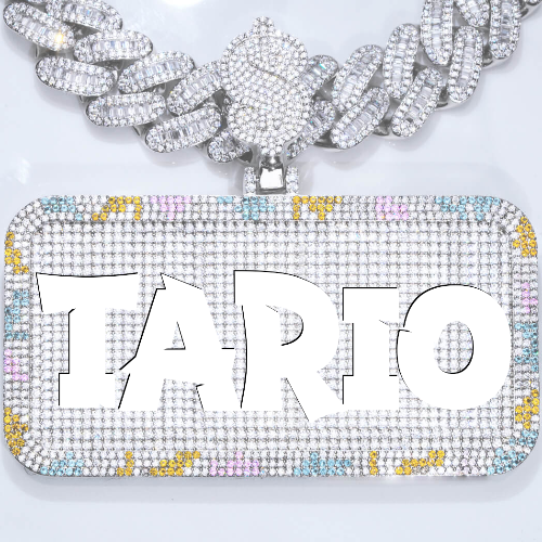 CUSTOM LETTER NECKLACE 3D COLORFUL SQUARE
