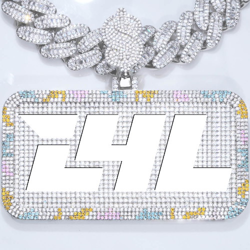 CUSTOM LETTER NECKLACE 3D COLORFUL SQUARE