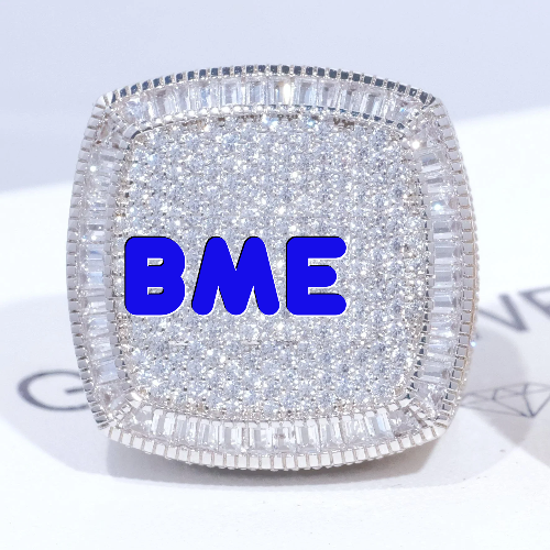 CUSTOM LETTER 3D ICED RING