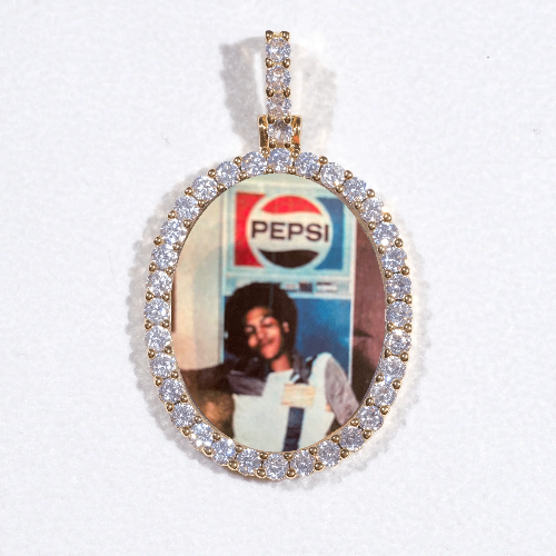 3D Oval Custom Picture Pendant