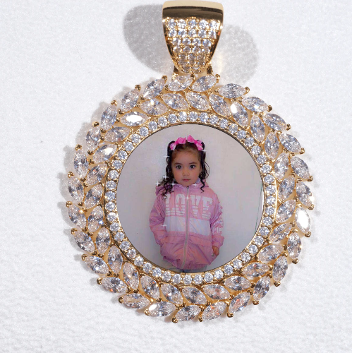 Large 3D Wheat Ear Custom Picture Pendant