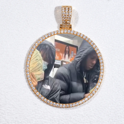 MEDIUM 3D CIRCLE CUSTOM PICTURE PENDANT