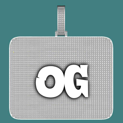 CUSTOM LETTER NECKLACE 3D BIG SQUARE