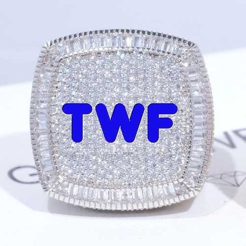 CUSTOM LETTER 3D ICED RING
