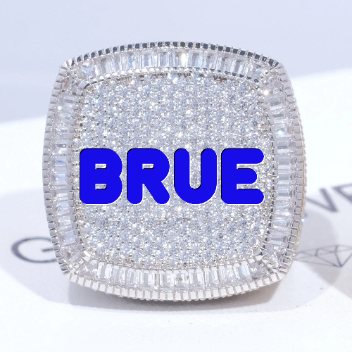 CUSTOM LETTER 3D ICED RING