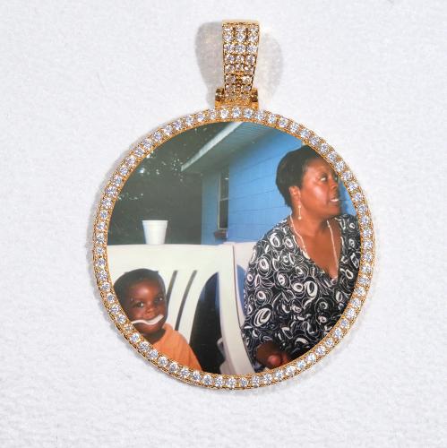 MEDIUM 3D CIRCLE CUSTOM PICTURE PENDANT
