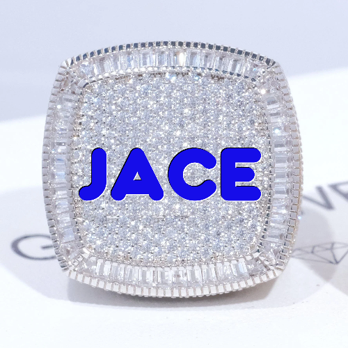 CUSTOM LETTER 3D ICED RING