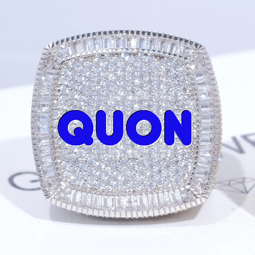 CUSTOM LETTER 3D ICED RING