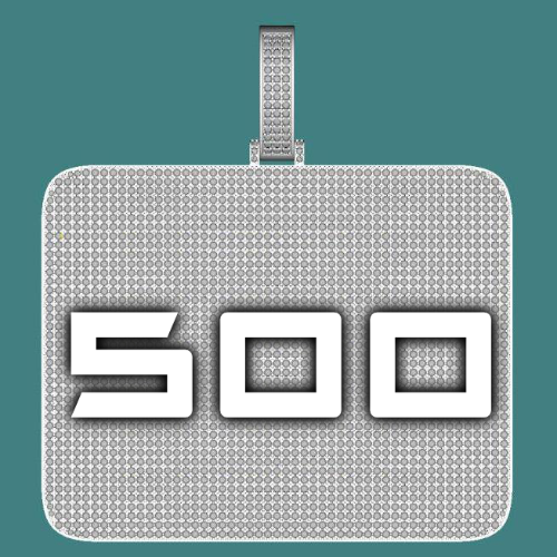 CUSTOM LETTER NECKLACE 3D BIG SQUARE