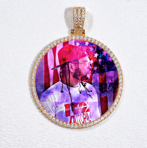 MEDIUM 3D CIRCLE CUSTOM PICTURE PENDANT