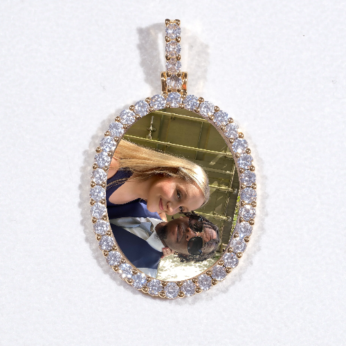 3D Oval Custom Picture Pendant