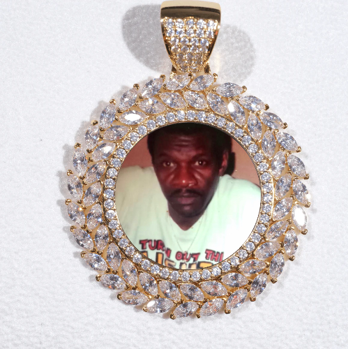Large 3D Wheat Ear Custom Picture Pendant