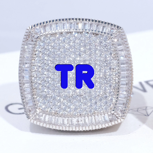 CUSTOM LETTER 3D ICED RING