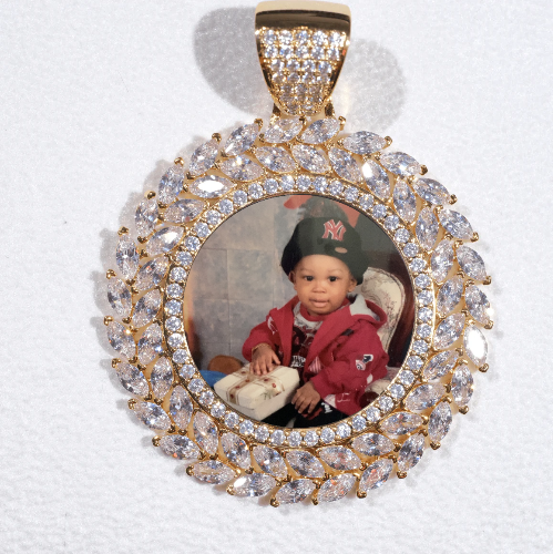 Large 3D Wheat Ear Custom Picture Pendant