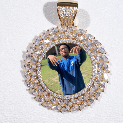 Large 3D Wheat Ear Custom Picture Pendant