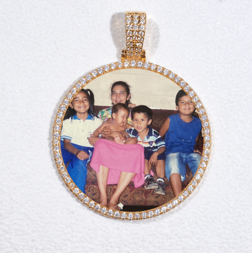 MEDIUM 3D CIRCLE CUSTOM PICTURE PENDANT