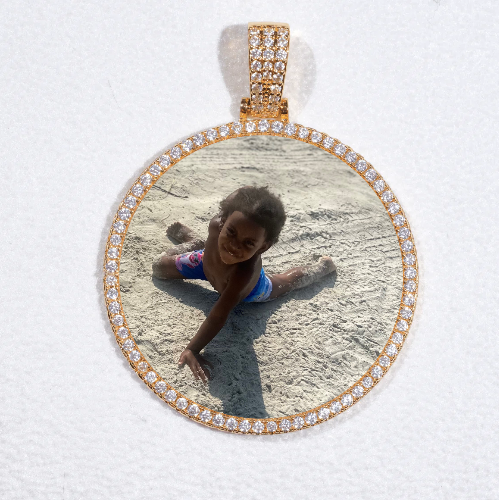 MEDIUM 3D CIRCLE CUSTOM PICTURE PENDANT