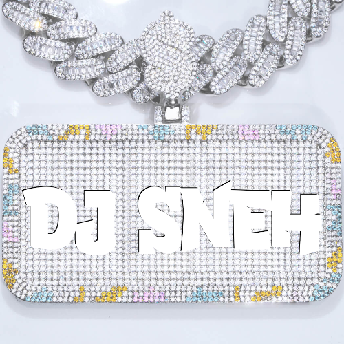 CUSTOM LETTER NECKLACE 3D COLORFUL SQUARE