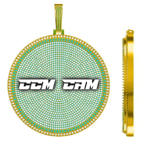 CUSTOM LETTER NECKLACE 3D BIG DISC