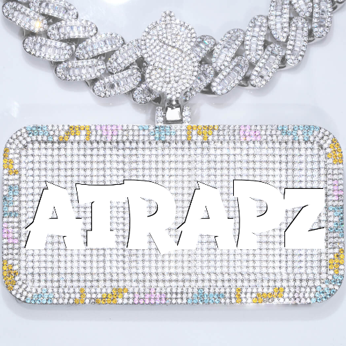 CUSTOM LETTER NECKLACE 3D COLORFUL SQUARE