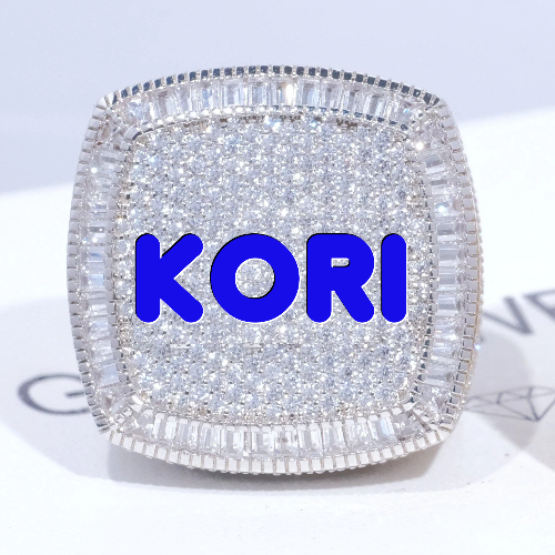 CUSTOM LETTER 3D ICED RING