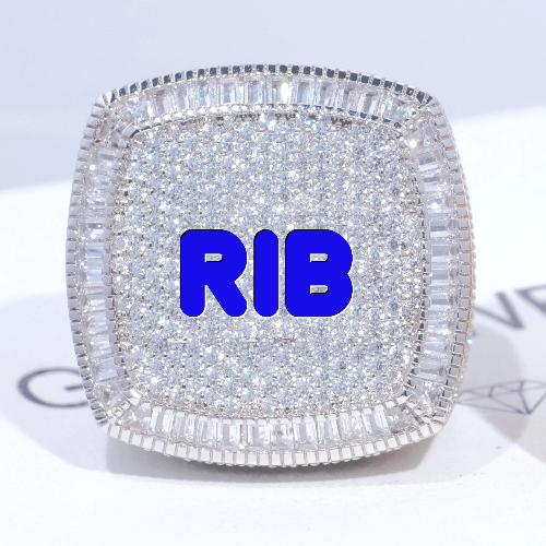 CUSTOM LETTER 3D ICED RING