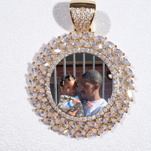 Large 3D Wheat Ear Custom Picture Pendant