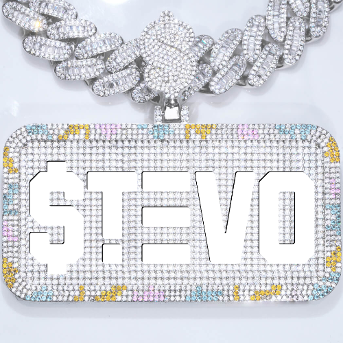 CUSTOM LETTER NECKLACE 3D COLORFUL SQUARE
