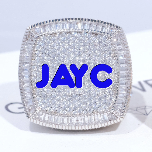 CUSTOM LETTER 3D ICED RING
