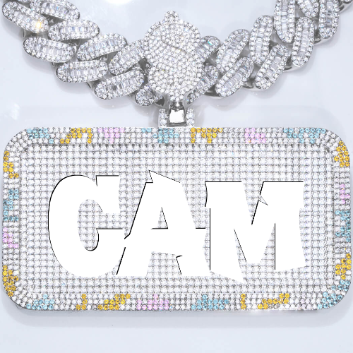 CUSTOM LETTER NECKLACE 3D COLORFUL SQUARE