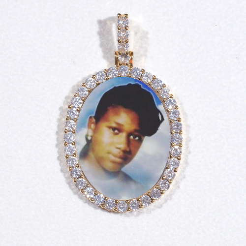 3D Oval Custom Picture Pendant