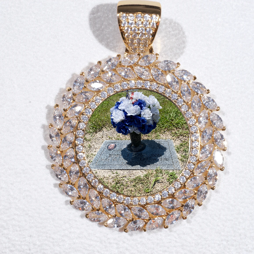 Large 3D Wheat Ear Custom Picture Pendant