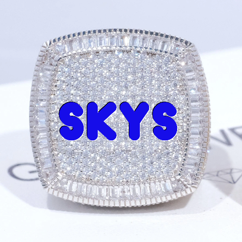 CUSTOM LETTER 3D ICED RING