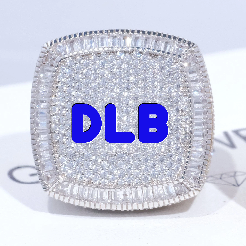 CUSTOM LETTER 3D ICED RING