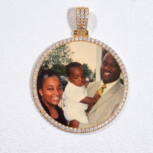 MEDIUM 3D CIRCLE CUSTOM PICTURE PENDANT