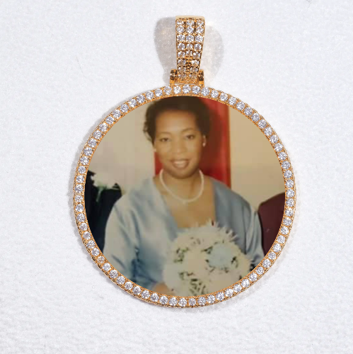 MEDIUM 3D CIRCLE CUSTOM PICTURE PENDANT