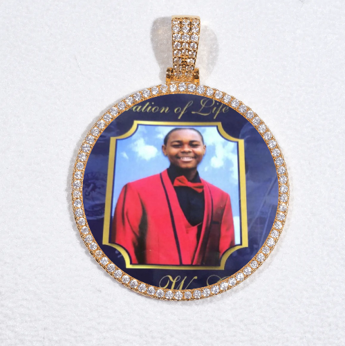 MEDIUM 3D CIRCLE CUSTOM PICTURE PENDANT