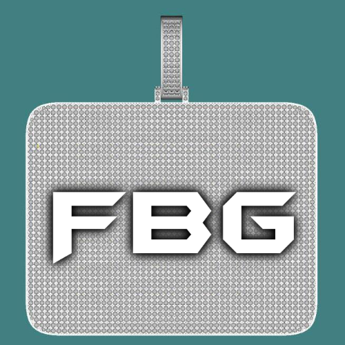 CUSTOM LETTER NECKLACE 3D BIG SQUARE