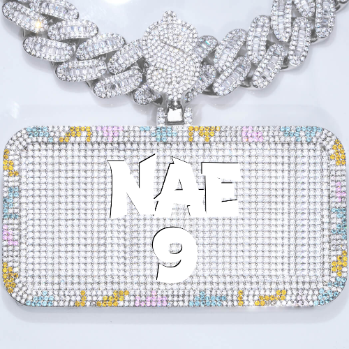 CUSTOM LETTER NECKLACE 3D COLORFUL SQUARE