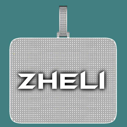 CUSTOM LETTER NECKLACE 3D BIG SQUARE
