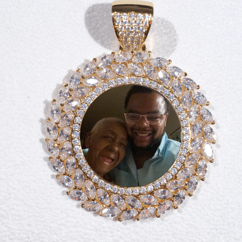 Large 3D Wheat Ear Custom Picture Pendant