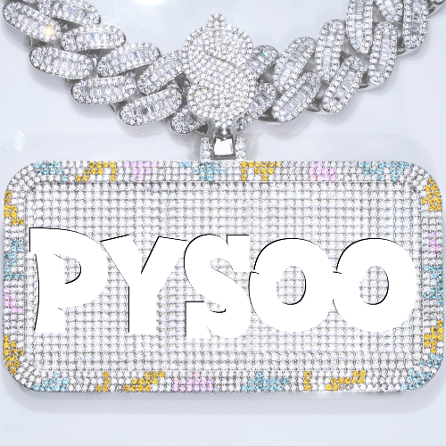 CUSTOM LETTER NECKLACE 3D COLORFUL SQUARE