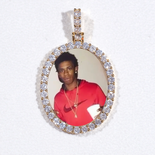 3D Oval Custom Picture Pendant